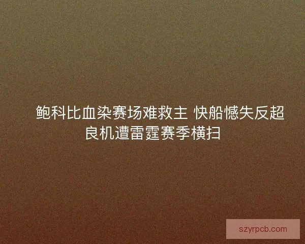 🏀鲍科比血染赛场难救主 快船憾失反超良机遭雷霆赛季横扫